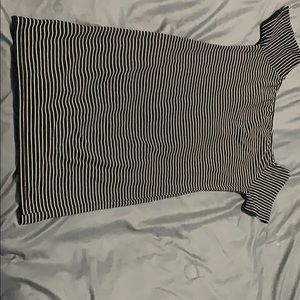 Off the shoulder body-con stripped dress